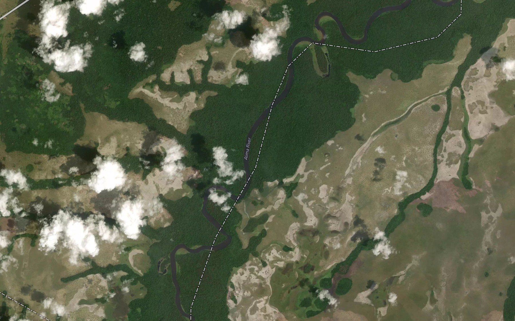 Satellite map of the Loumi