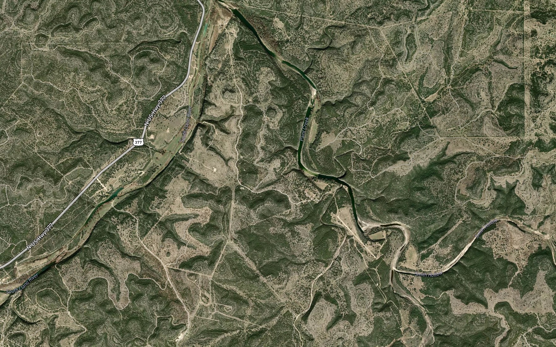 Satellite map of the Big Paint Springs
