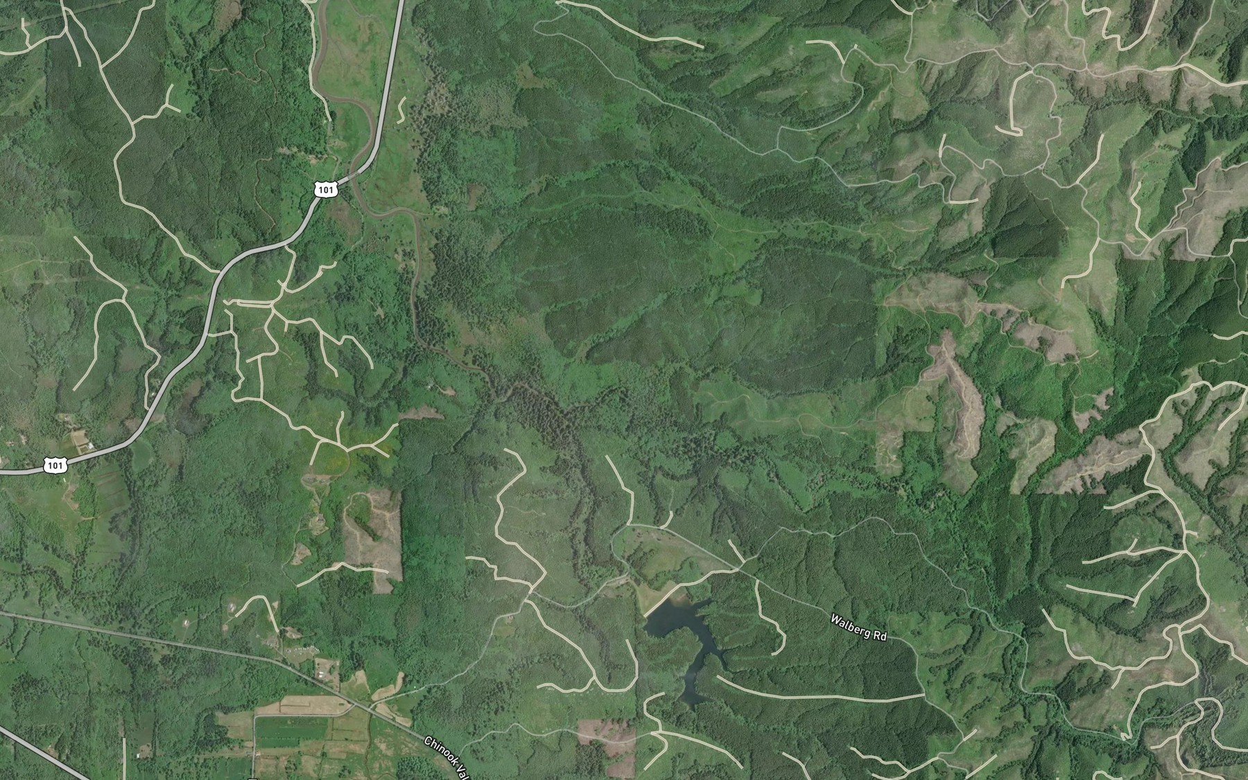 Satellite map of the Bear Branch