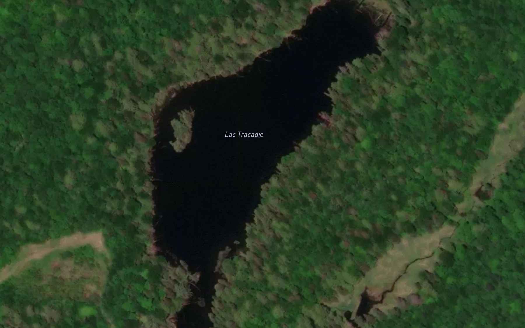 Satellite map of the Lac Tracadie