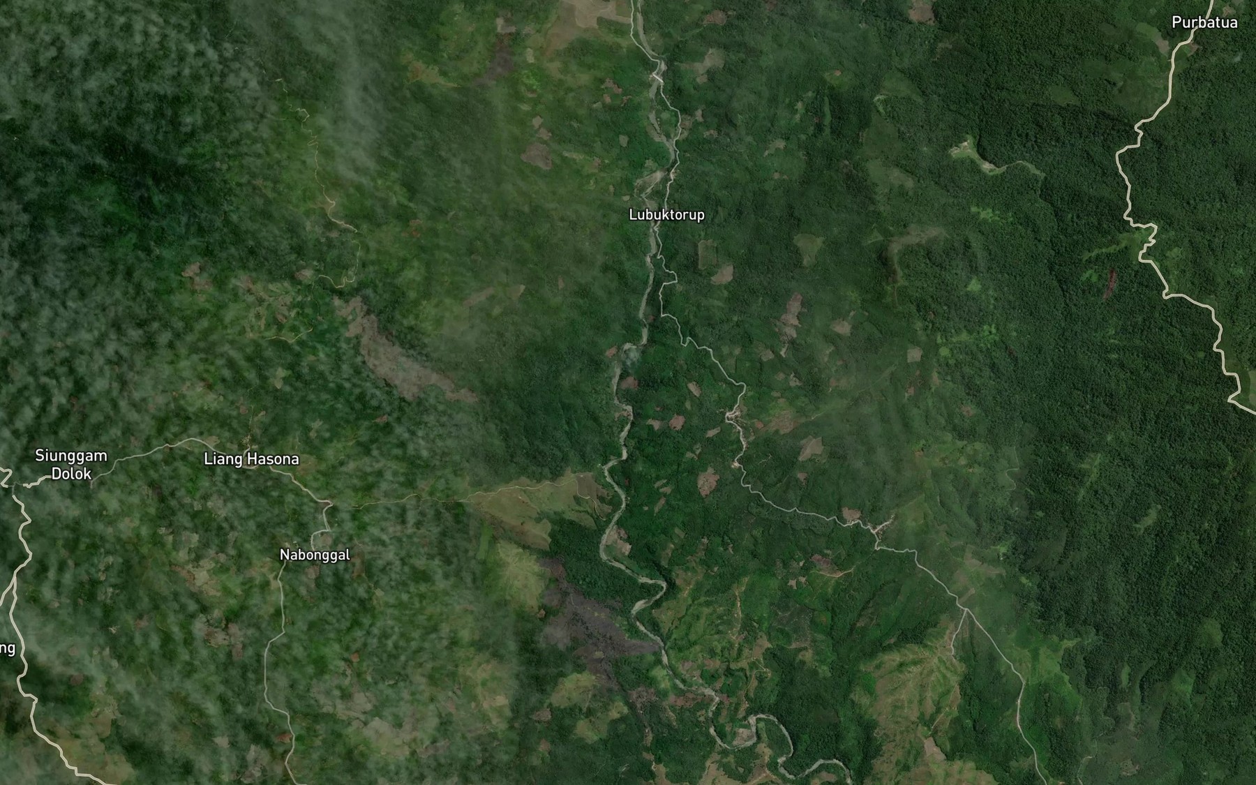 Satellite map of the Aek Batu Tua