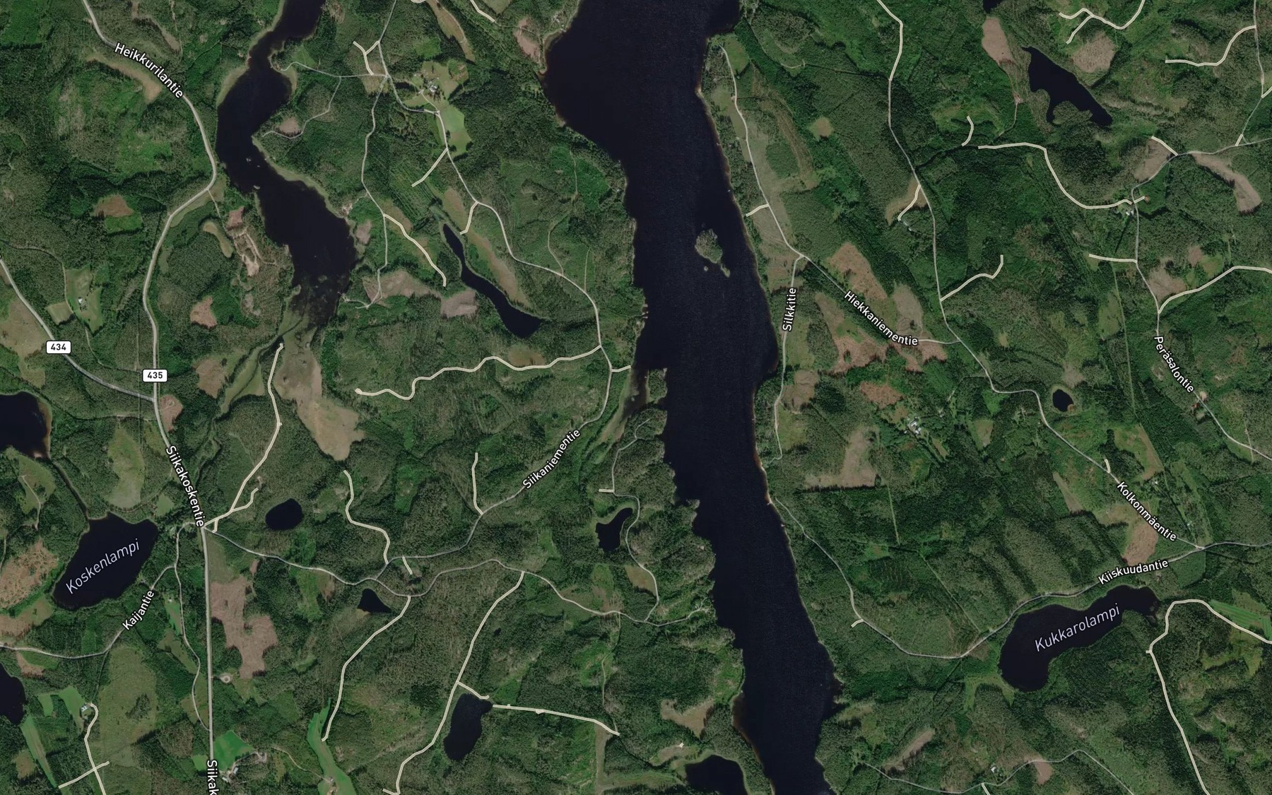 Satellite map of the Karmelahti
