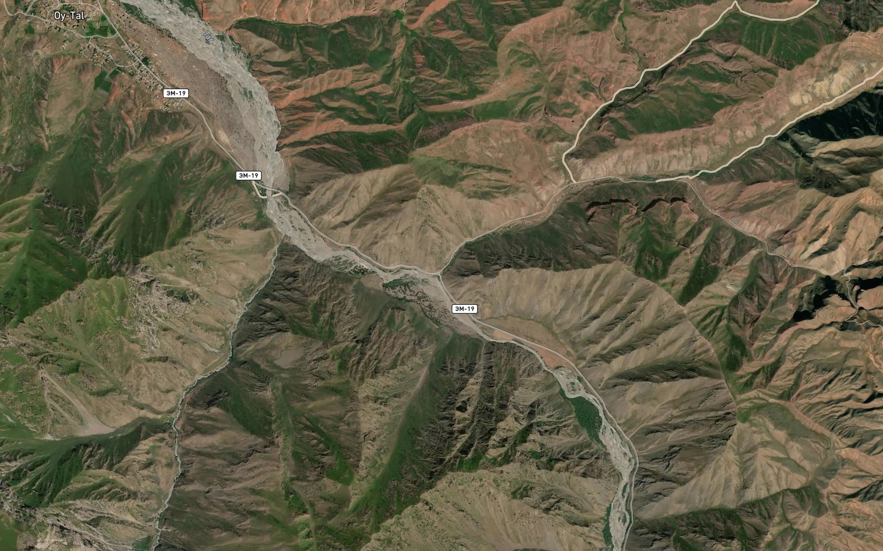 Satellite map of the Dzhamantal