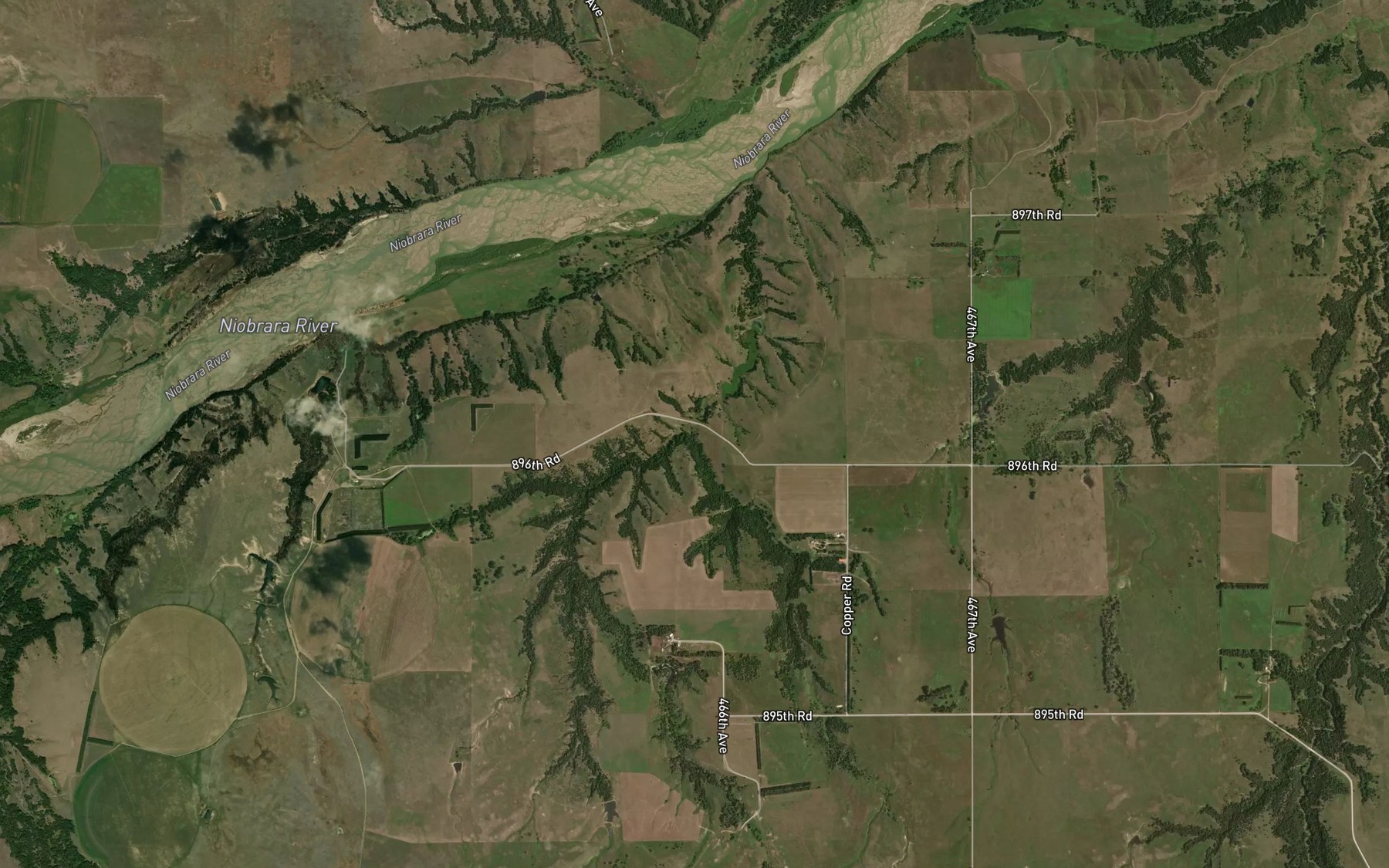 Satellite map of the West Branch Clay Creek