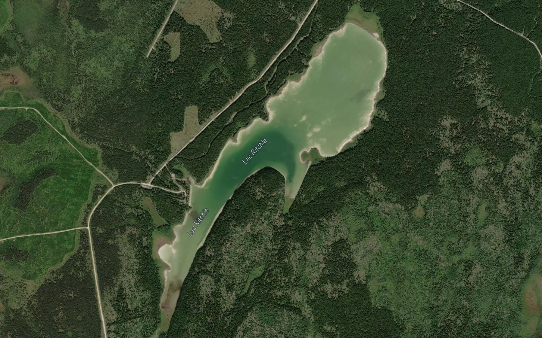 Satellite map of the Lac Ritchie