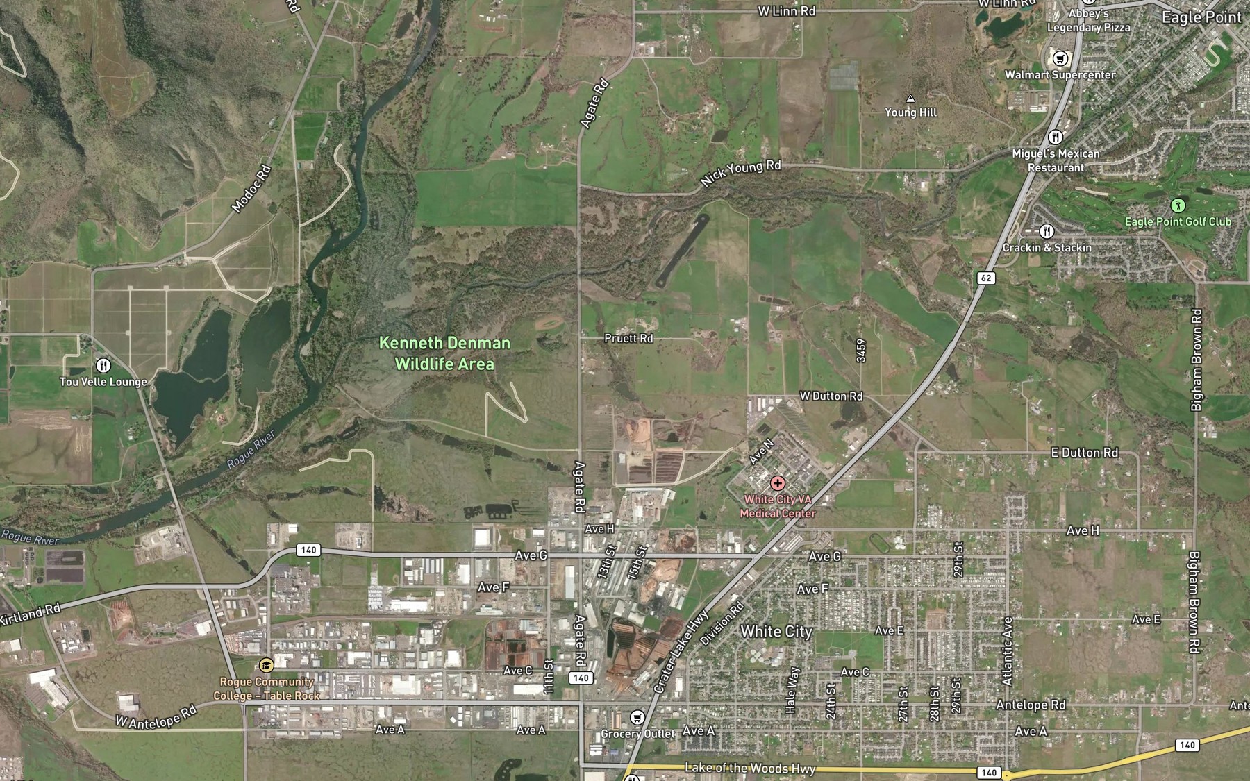 Satellite map of the Cable Reservoir