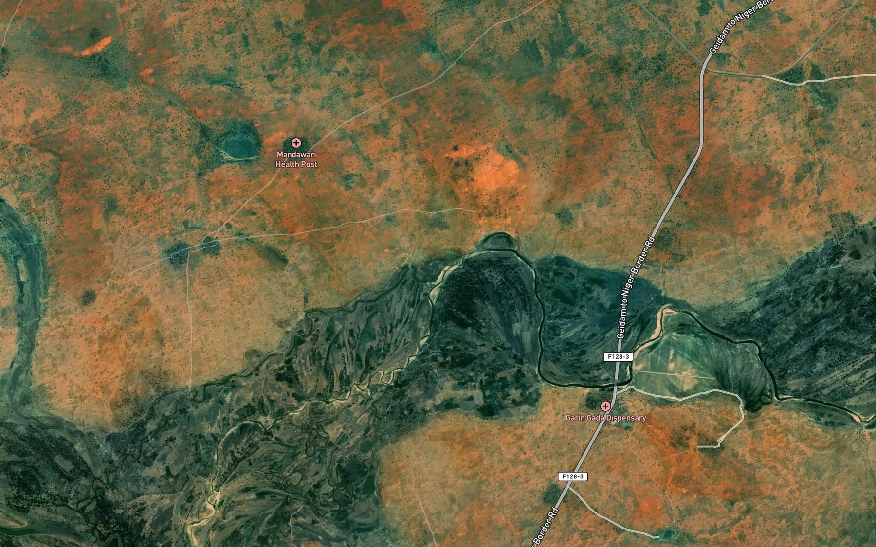 Satellite map of the River Burum Gana