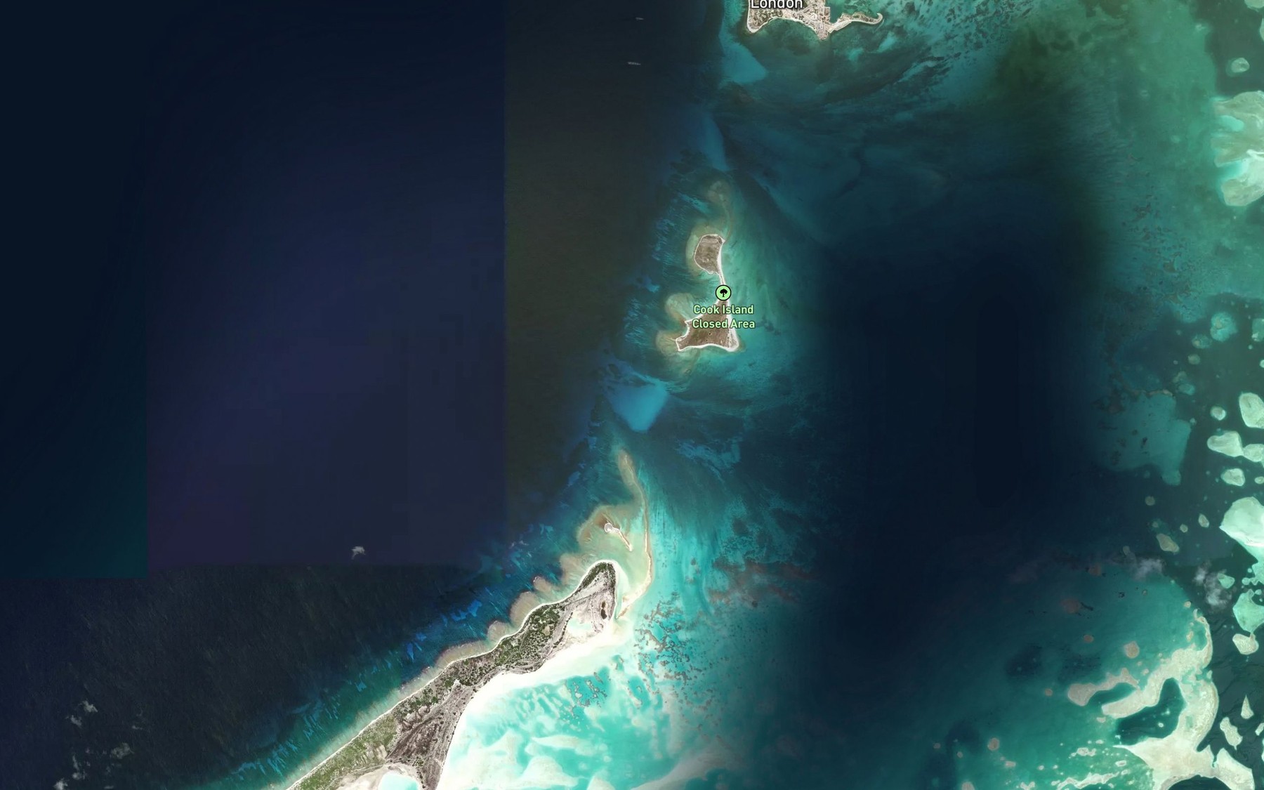 Satellite map of the South Passage