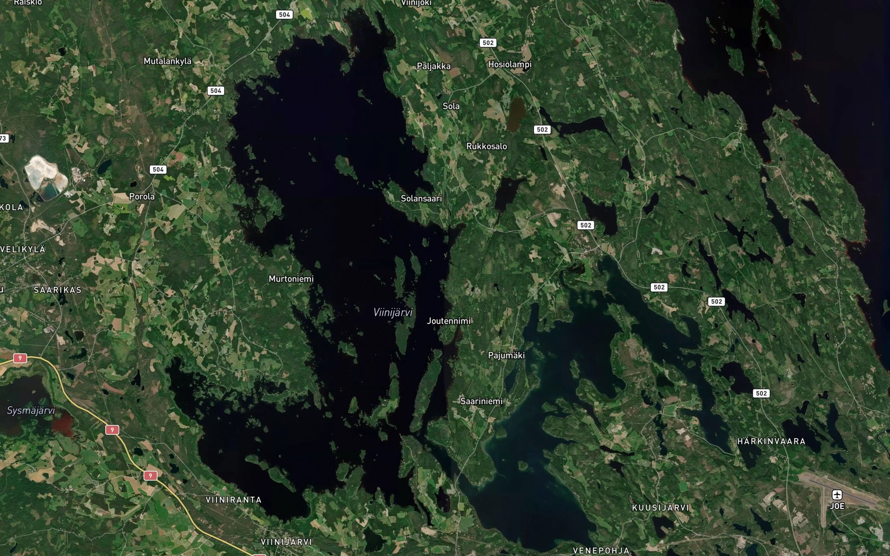 Satellite map of the Venepohja