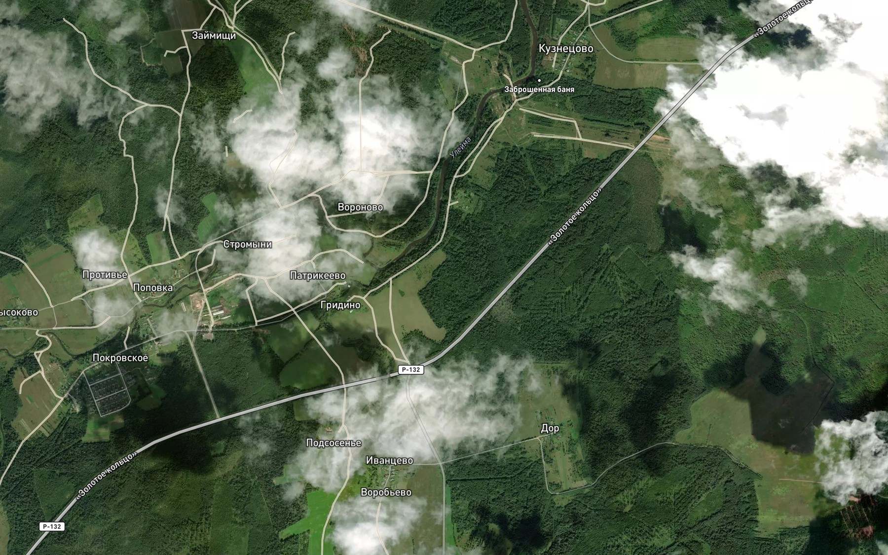 Satellite map of the Chernokha