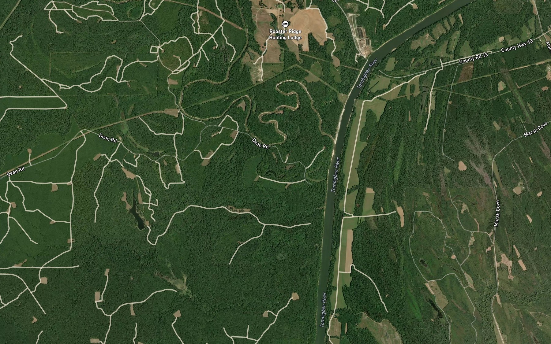 Satellite map of the Grinlin Lake
