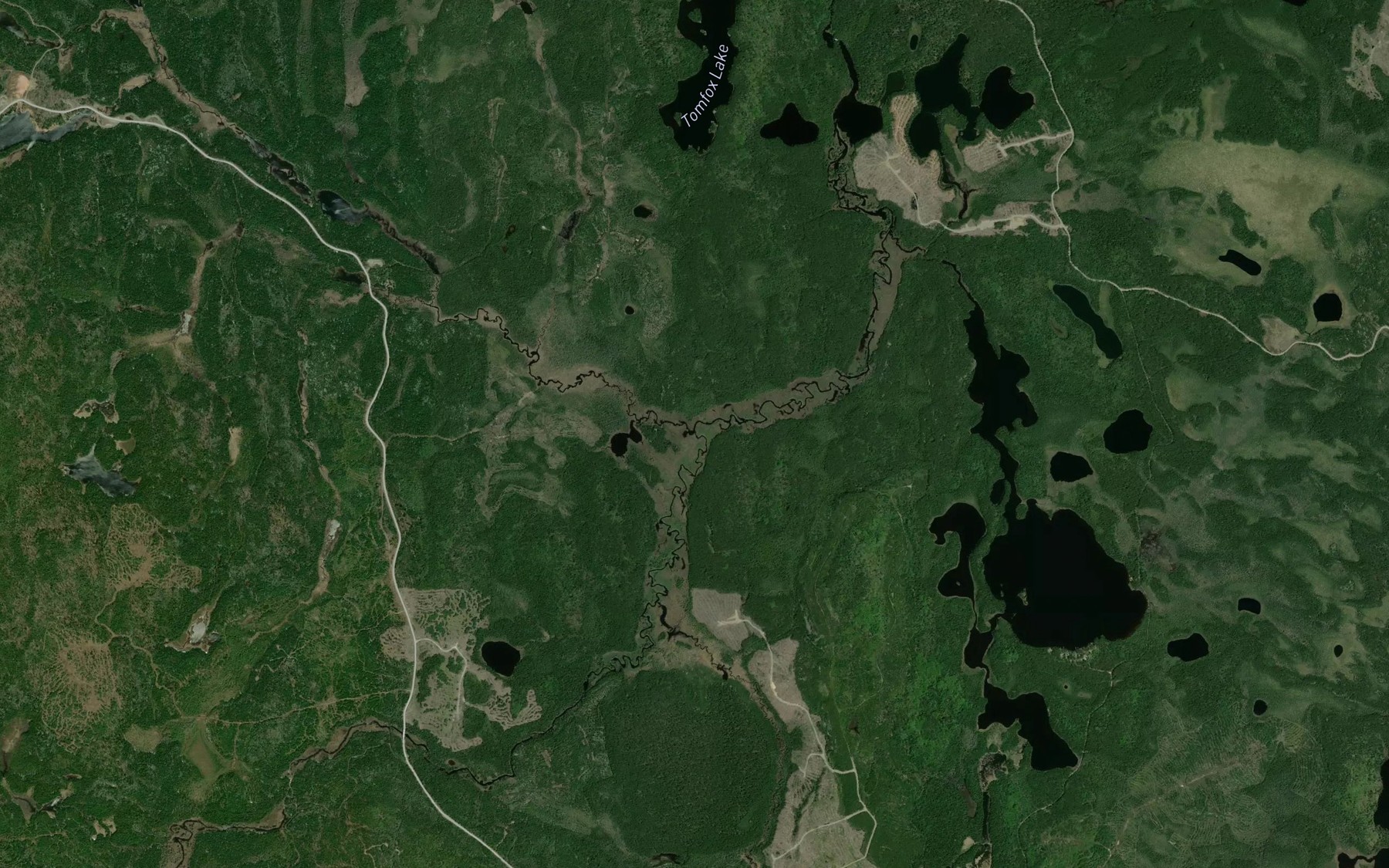 Satellite map of the McCollum Creek