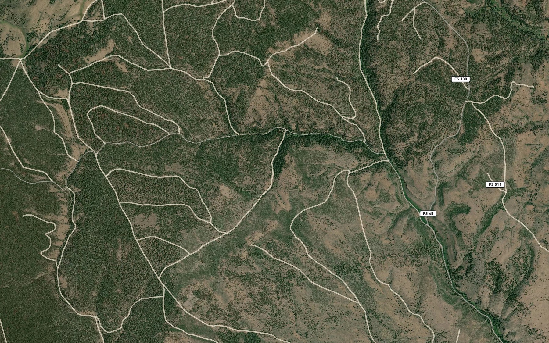 Satellite map of the Twin Spring Reservoir