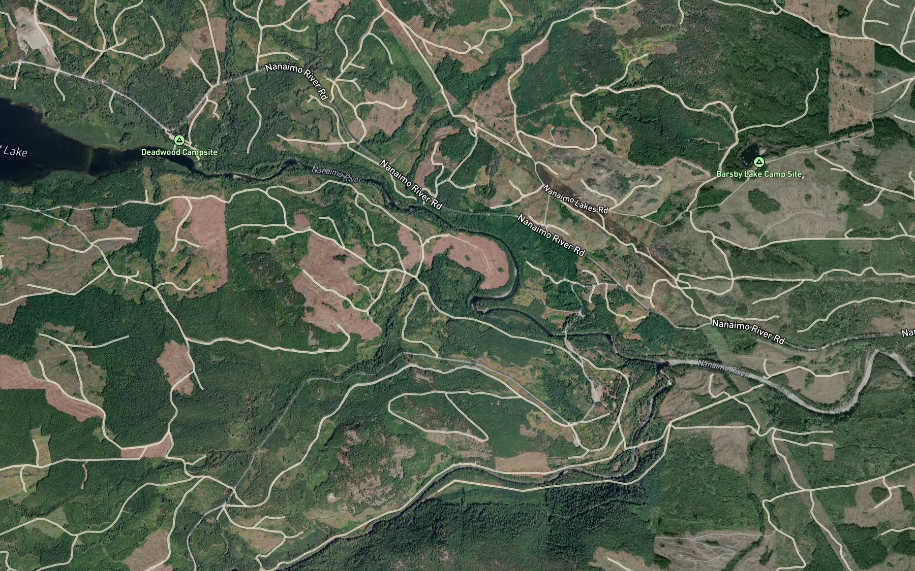 Satellite map of the Wolf Creek