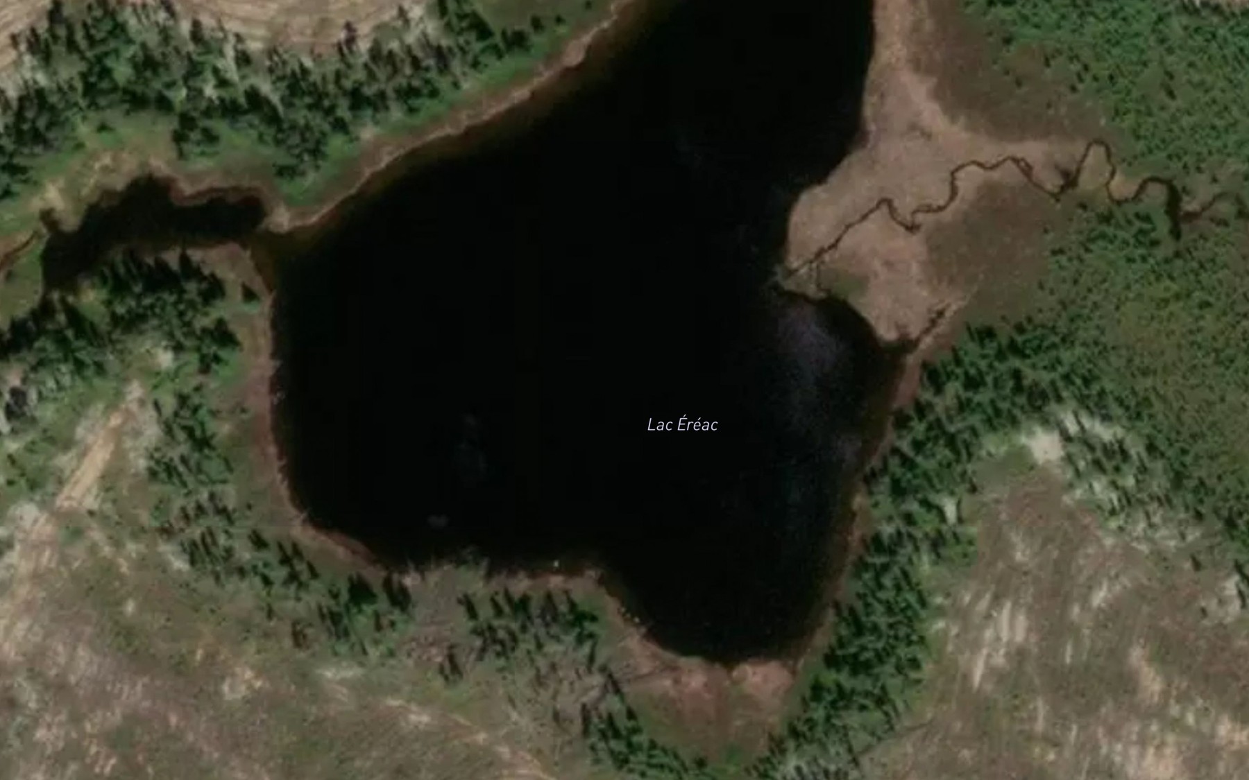 Satellite map of the Lac Ereac