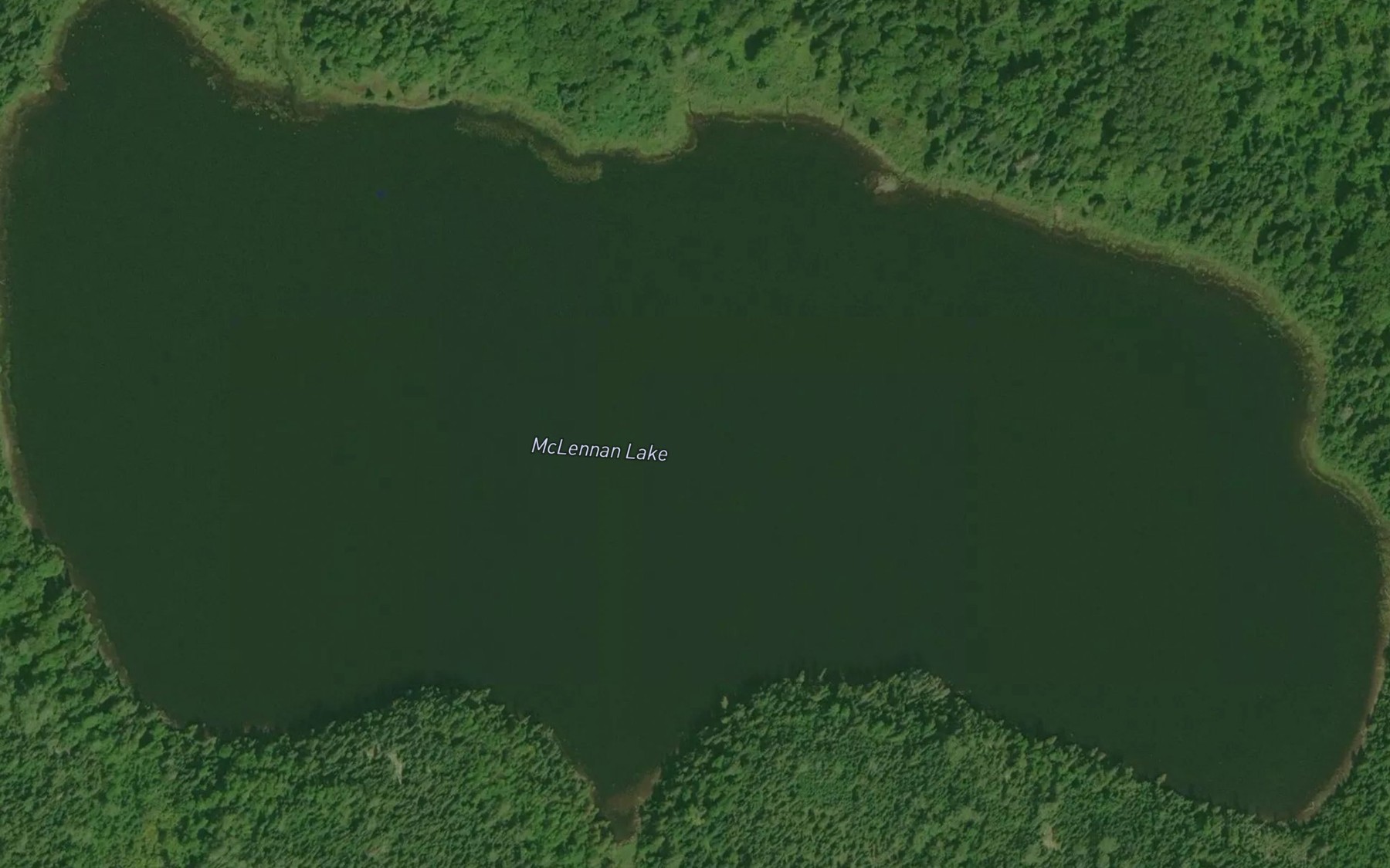 Satellite map of the McLennan Lake