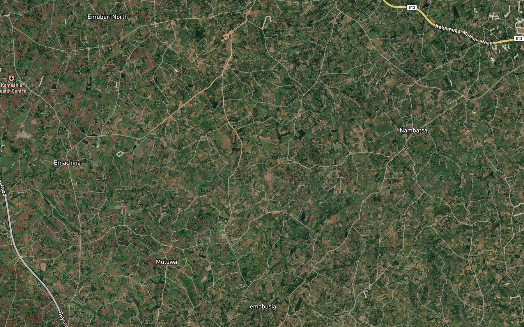 Satellite map of the Isiukhu
