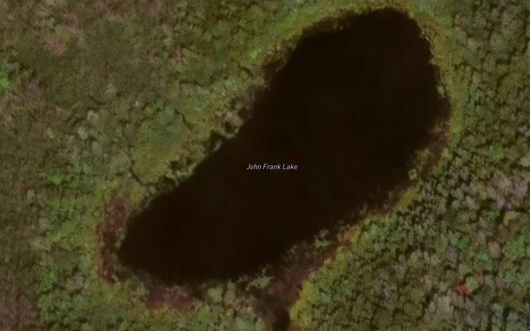 Satellite map of the John Frank Lake
