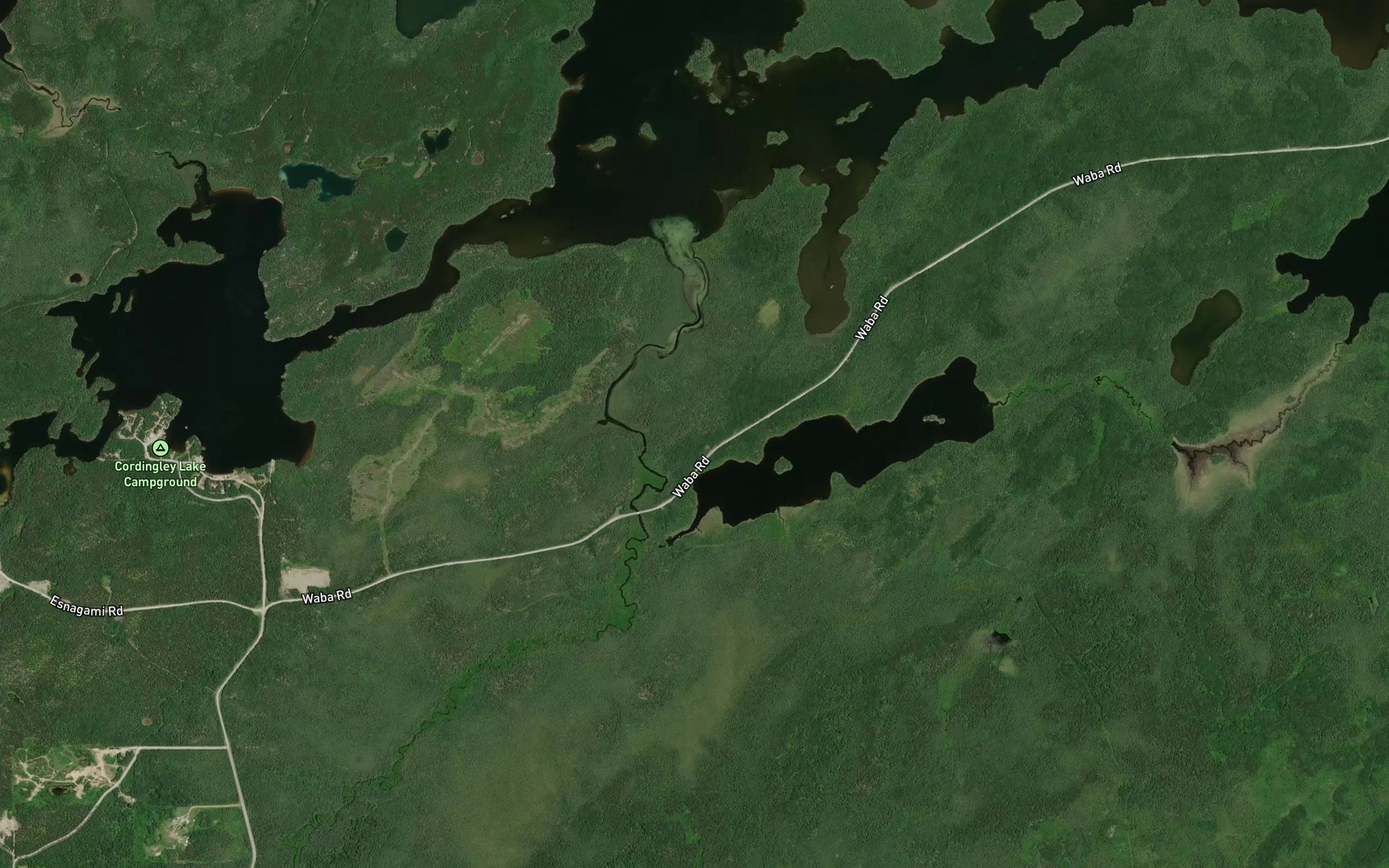 Satellite map of the Howard Creek