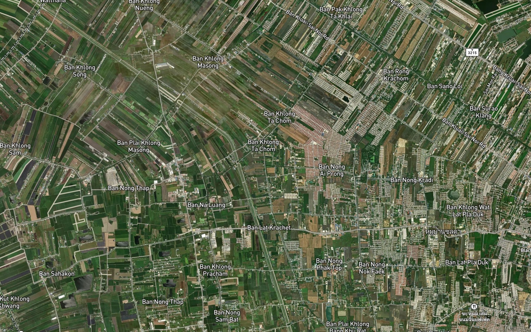 Satellite map of the Khlong Nai Bang