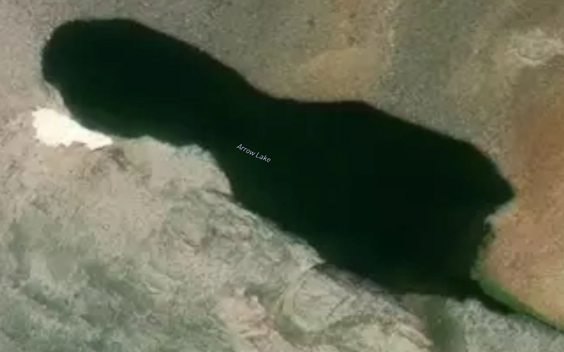 Satellite map of the Arrow Lake