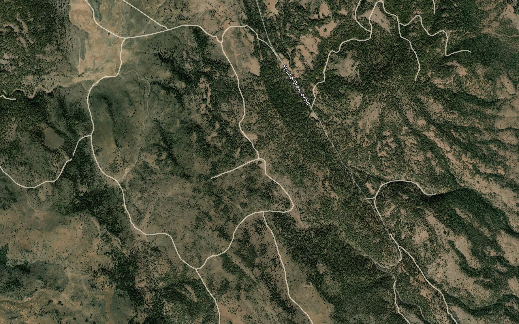 Satellite map of the Mahogany Reservoir