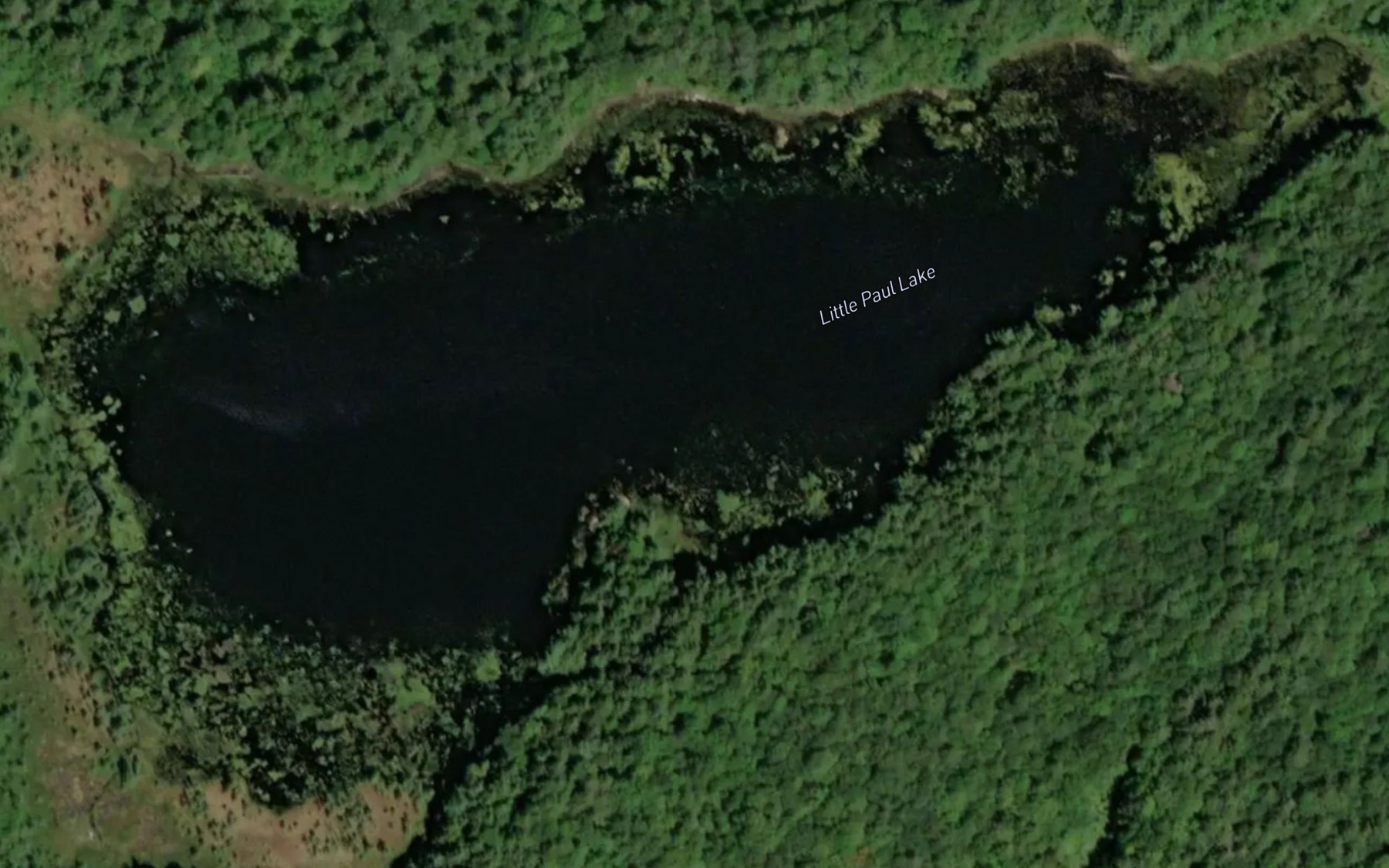 Satellite map of the Little Paul Lake