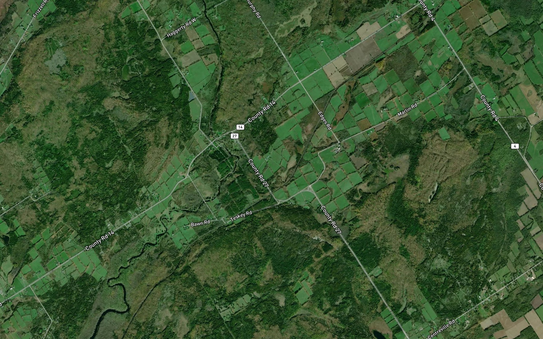 Satellite map of the Black Creek