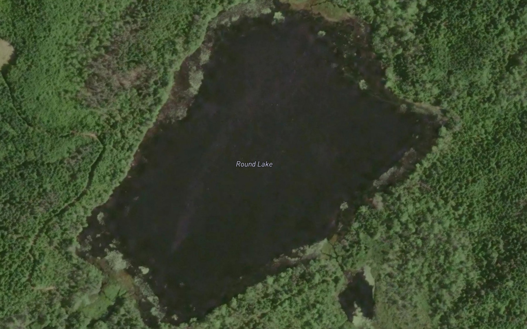 Satellite map of the Round Lake