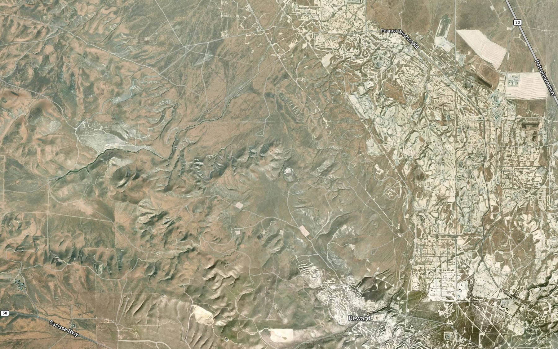 Satellite map of the Frazer Spring