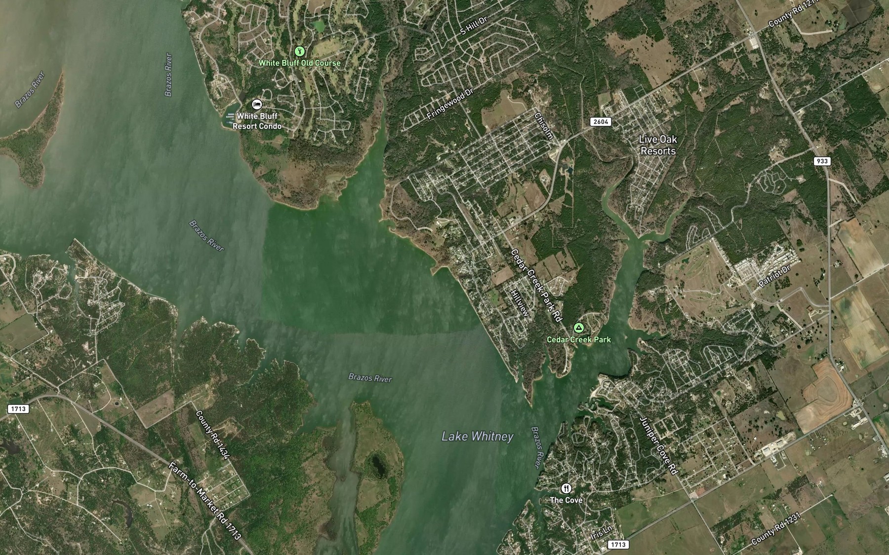 Satellite map of the Pioneer Cove
