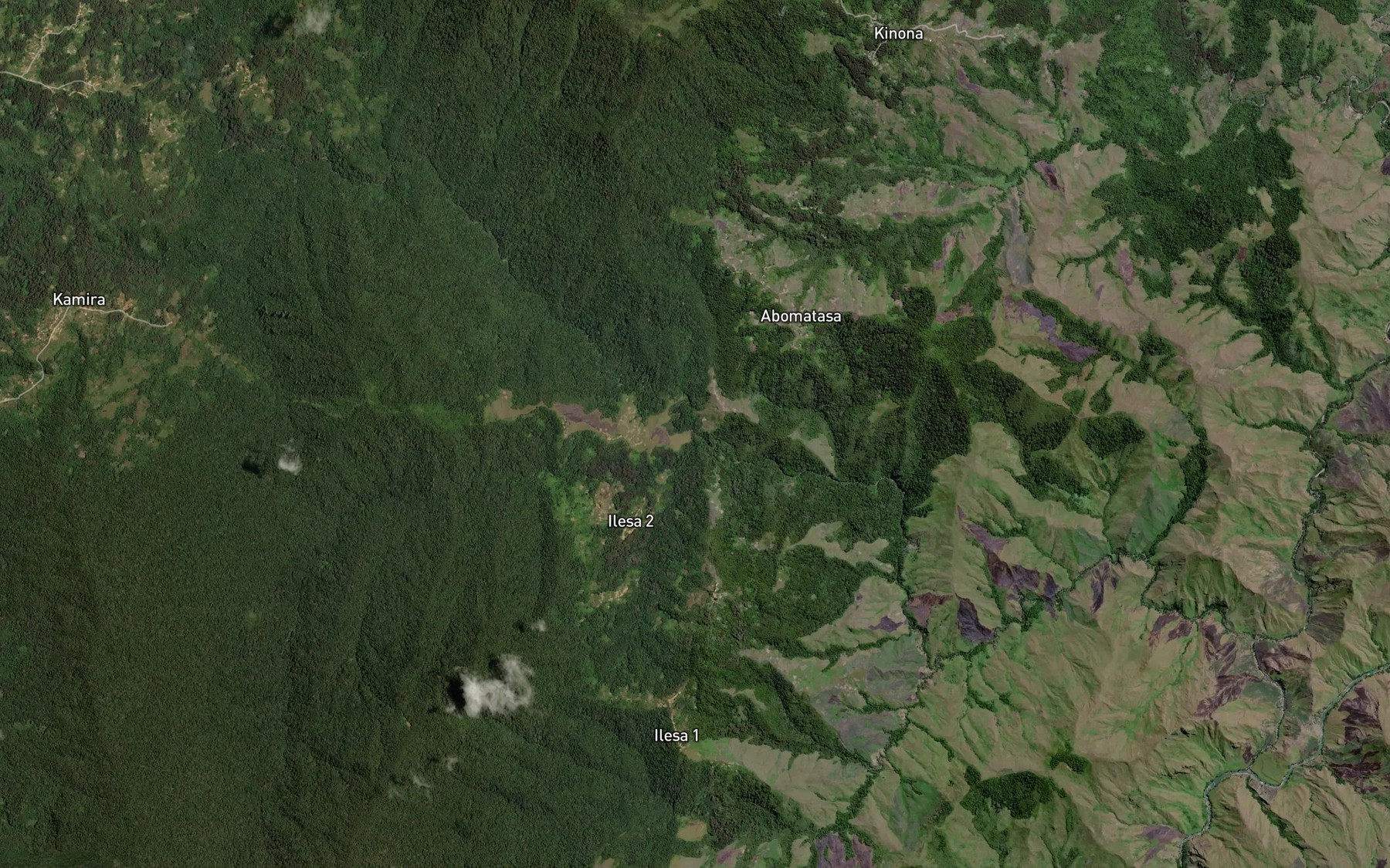Satellite map of the Waisarampa River