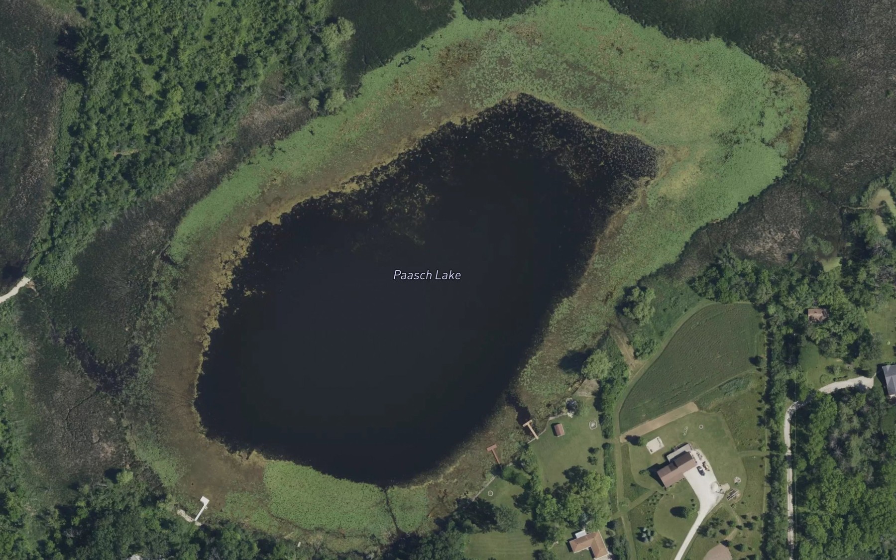 Satellite map of the Paasch Lake