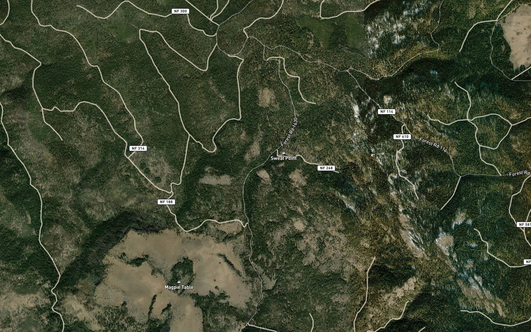 Satellite map of the Cap Box Spring