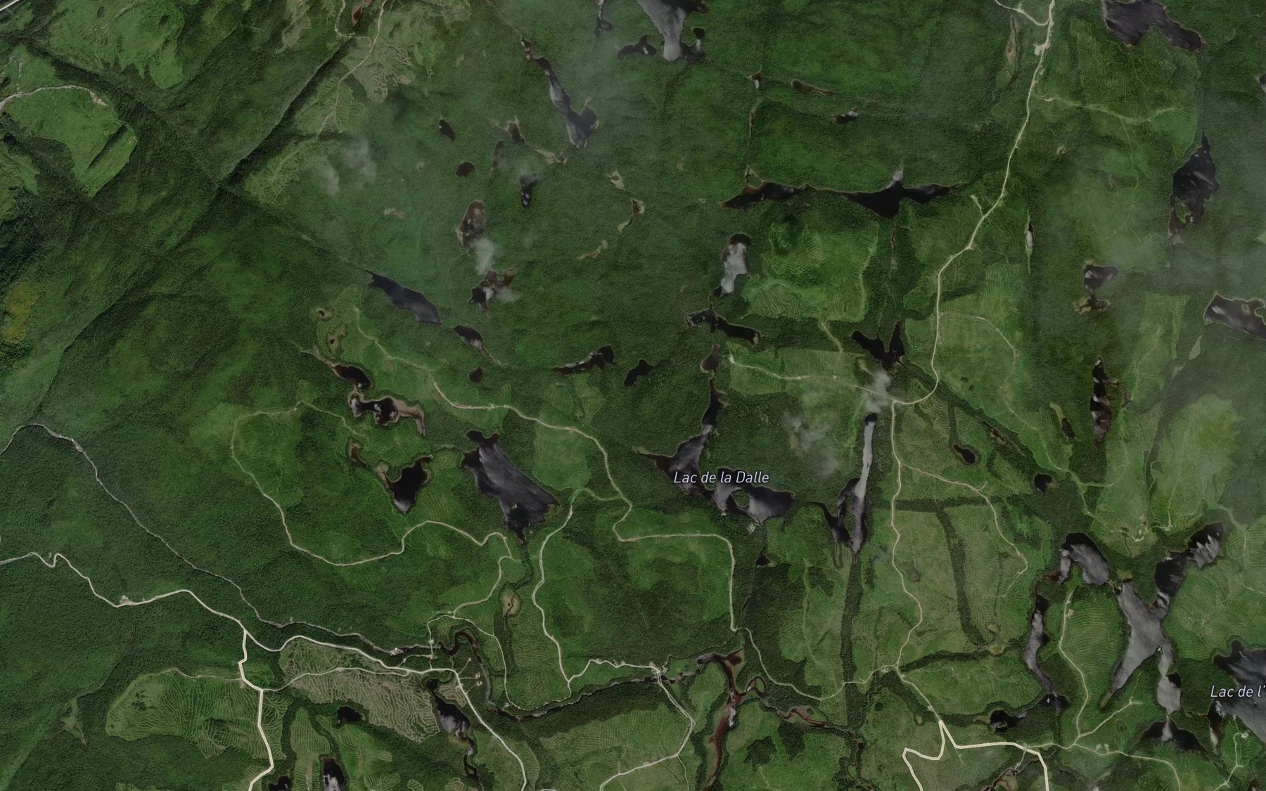 Satellite map of the Lac de la Plainte