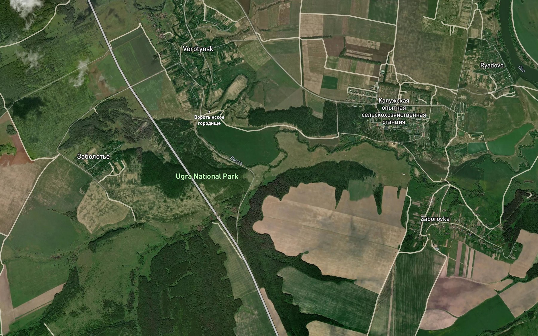 Satellite map of the Kvanka