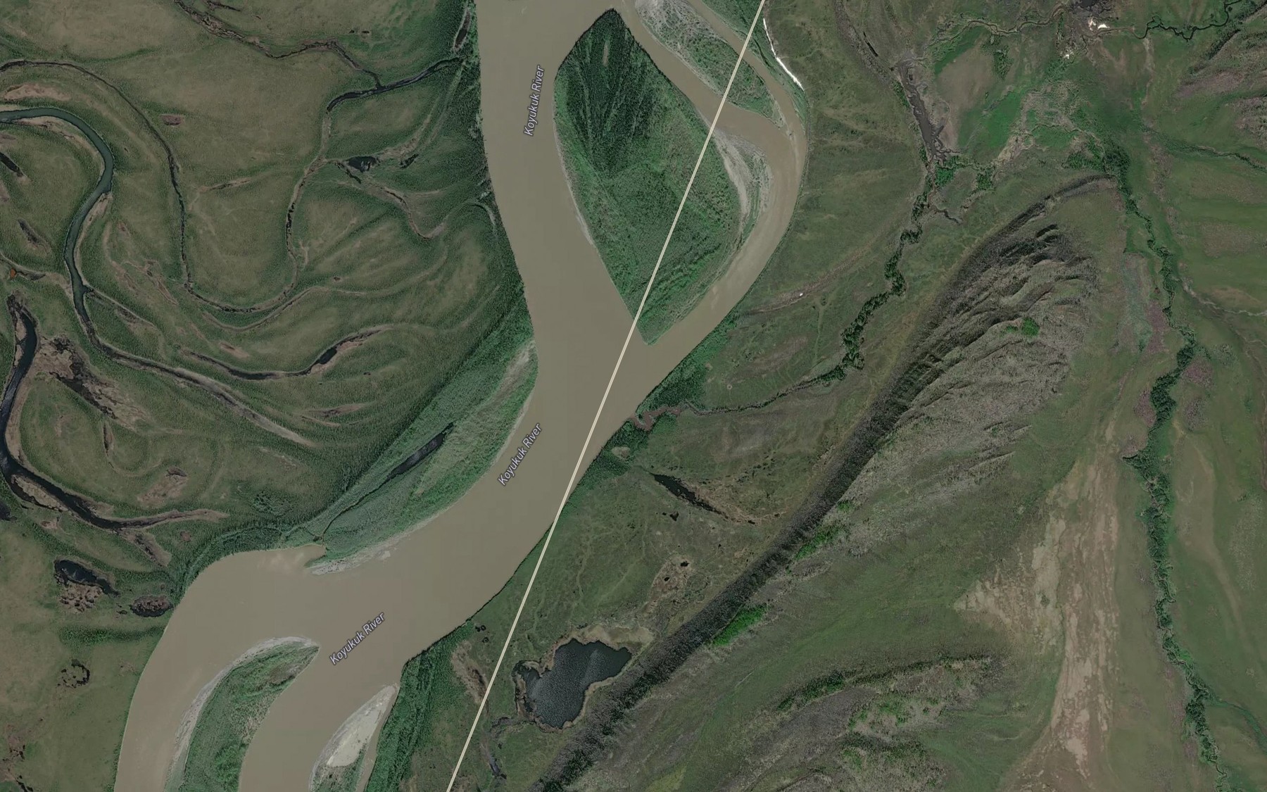 Satellite map of the Atla Creek