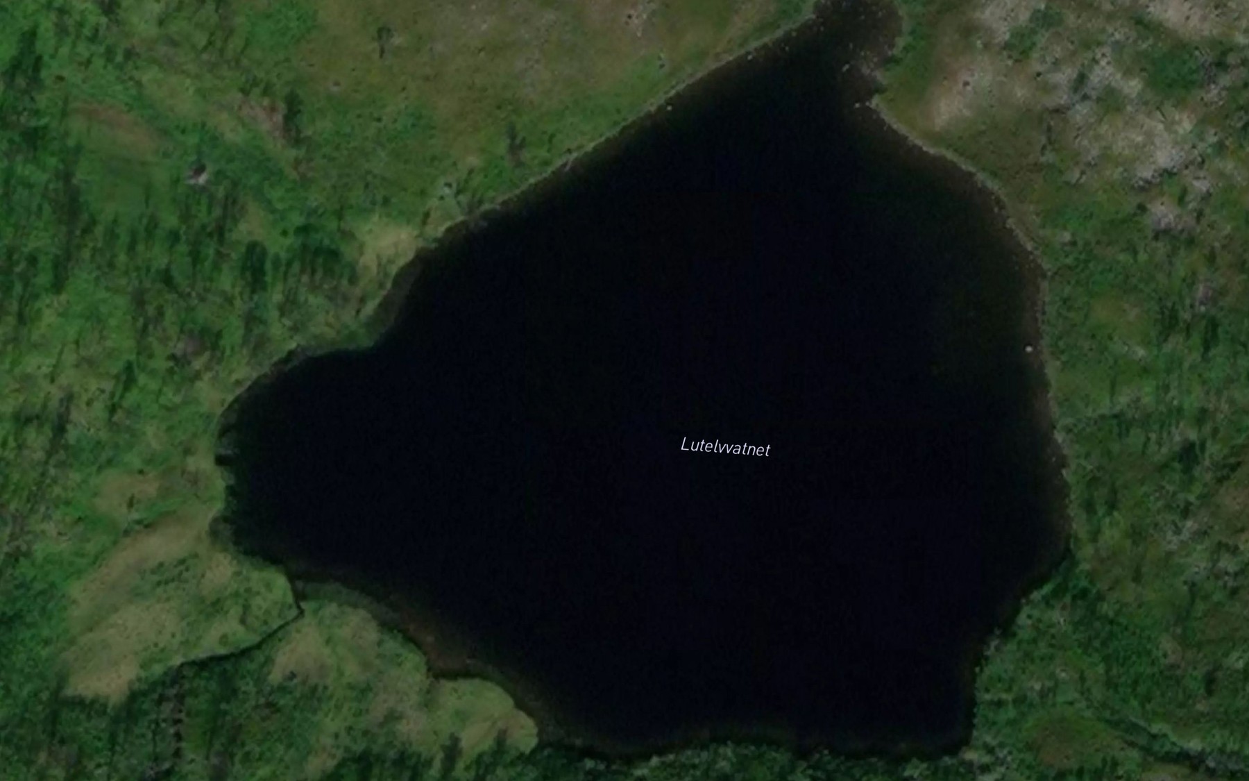 Satellite map of the Lutelvvatnet