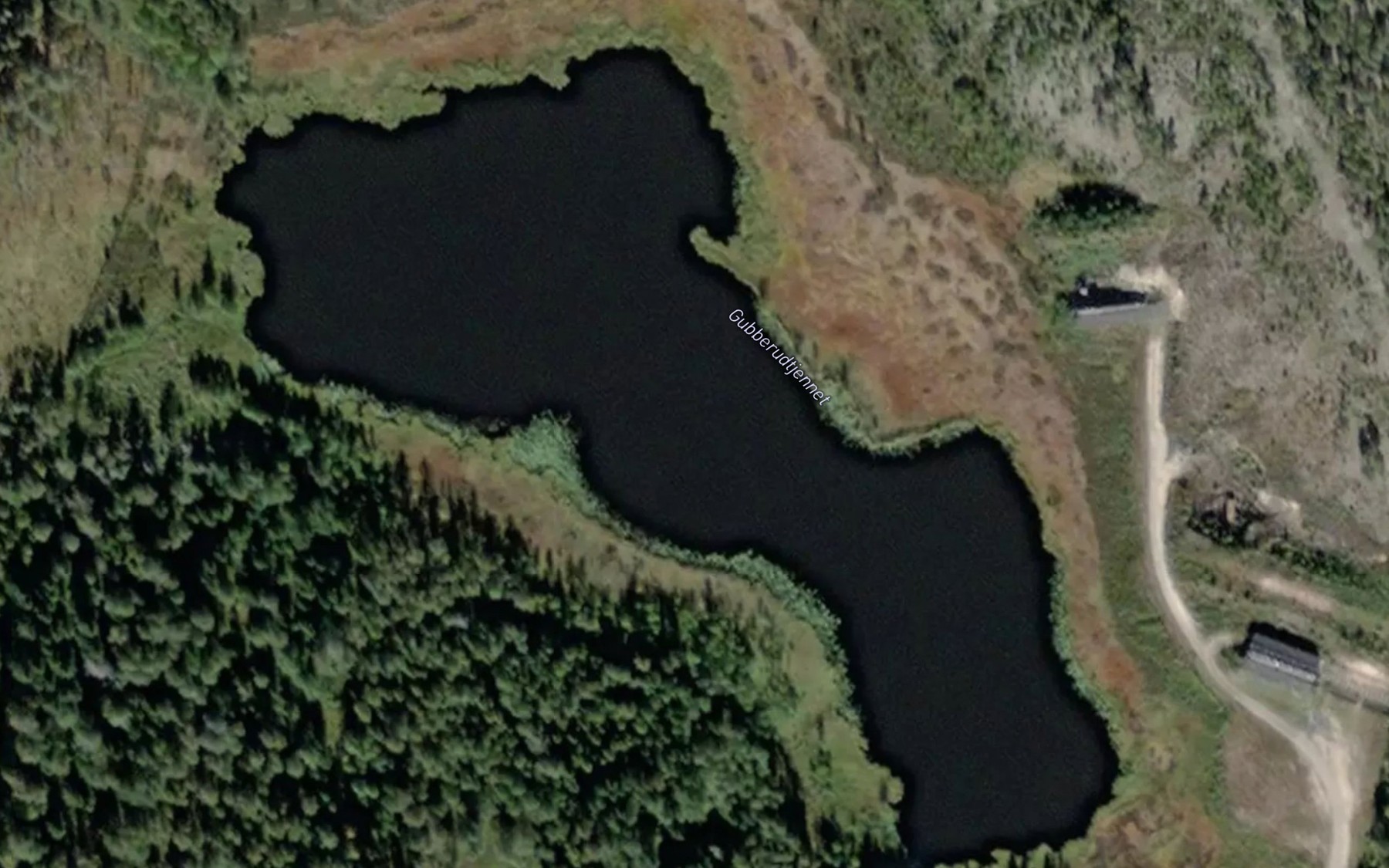 Satellite map of the Gubberudtjernet
