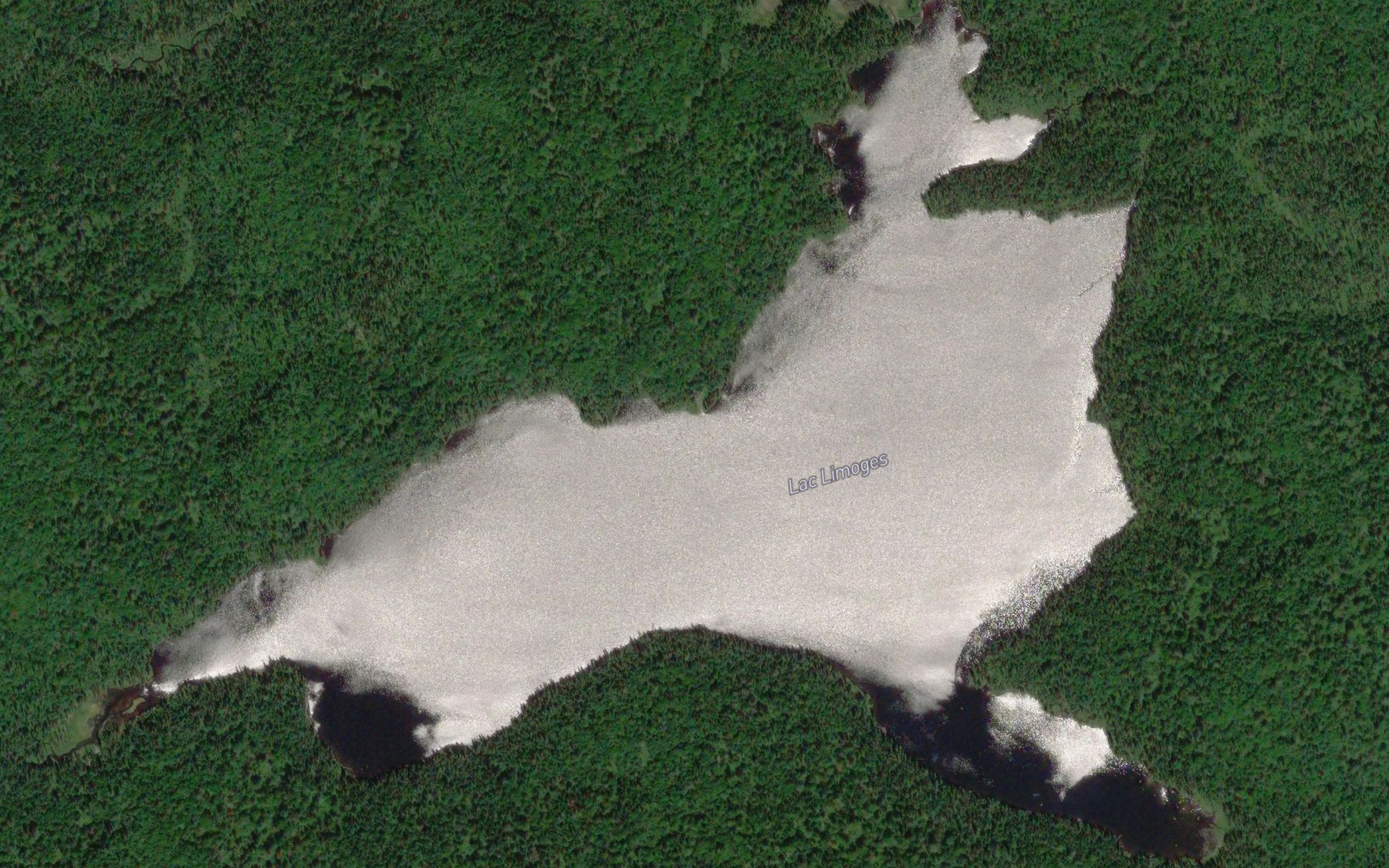 Satellite map of the Lac Limoges