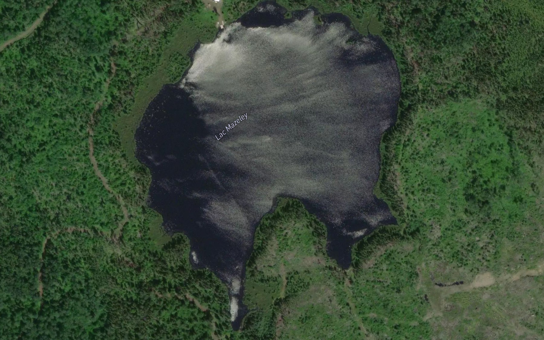 Satellite map of the Lac Mazeley