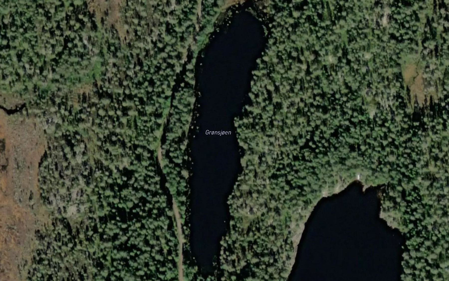 Satellite map of the Gronsjoen