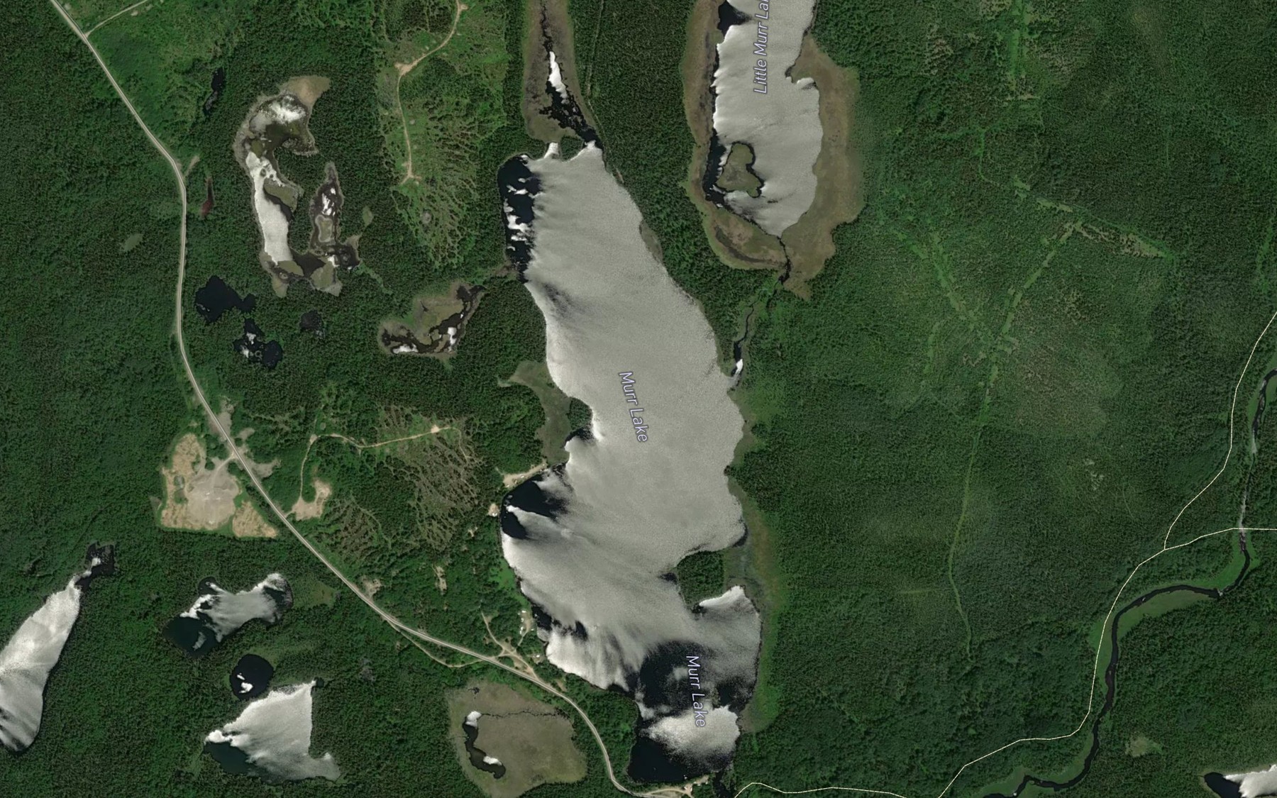 Satellite map of the Murr Lake
