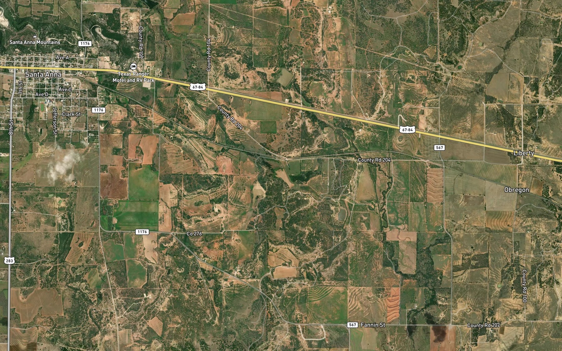 Satellite map of the Soil Conservation Service Site 5a Reservoir
