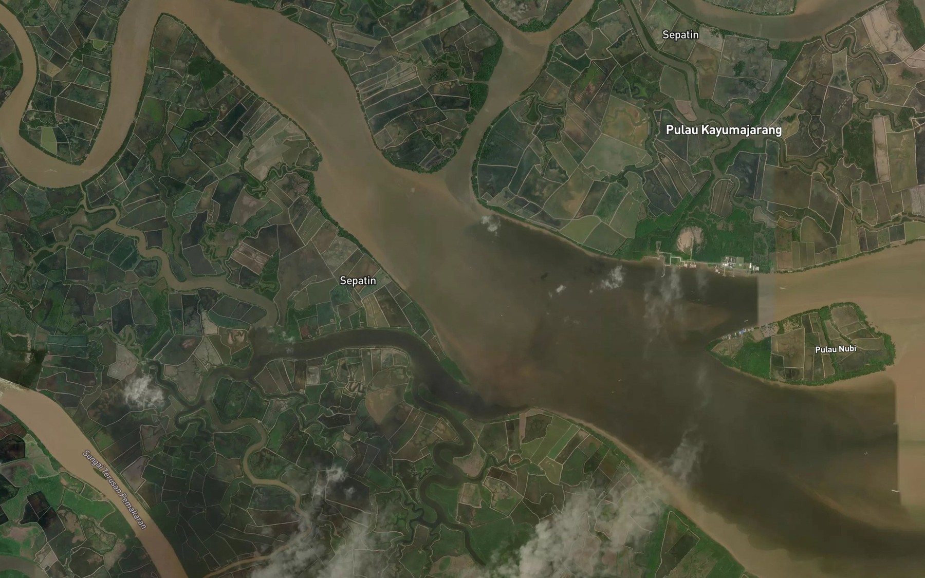 Satellite map of the Sungai Terentang