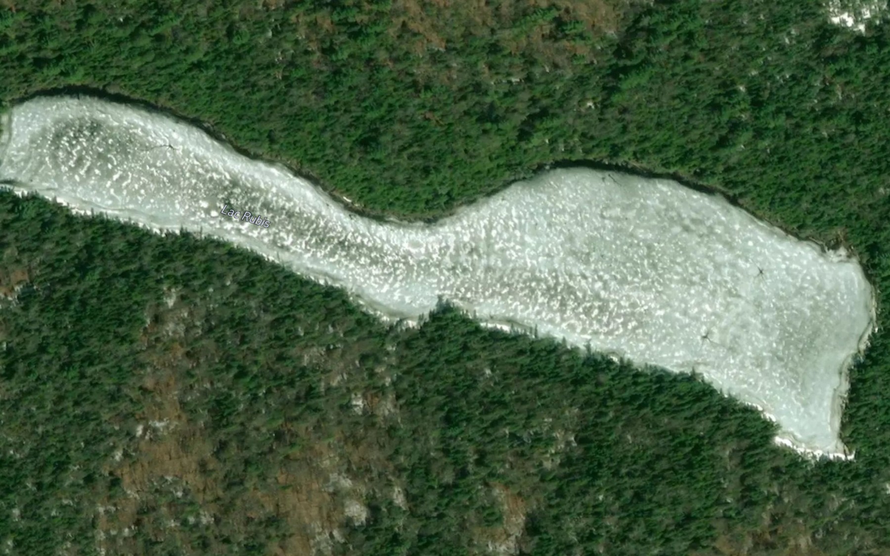 Satellite map of the Lac Rubis