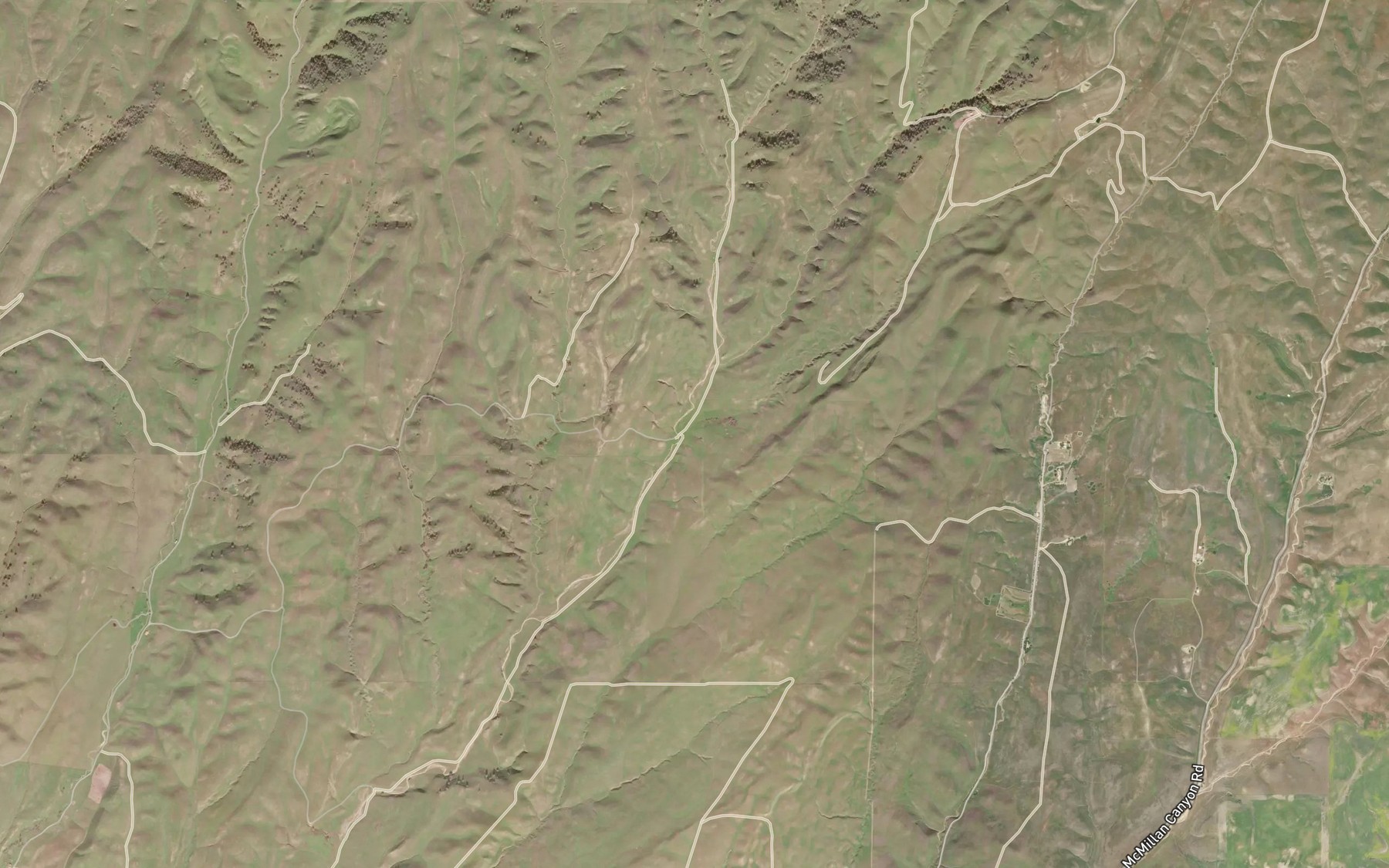 Satellite map of the East Tuley Springs