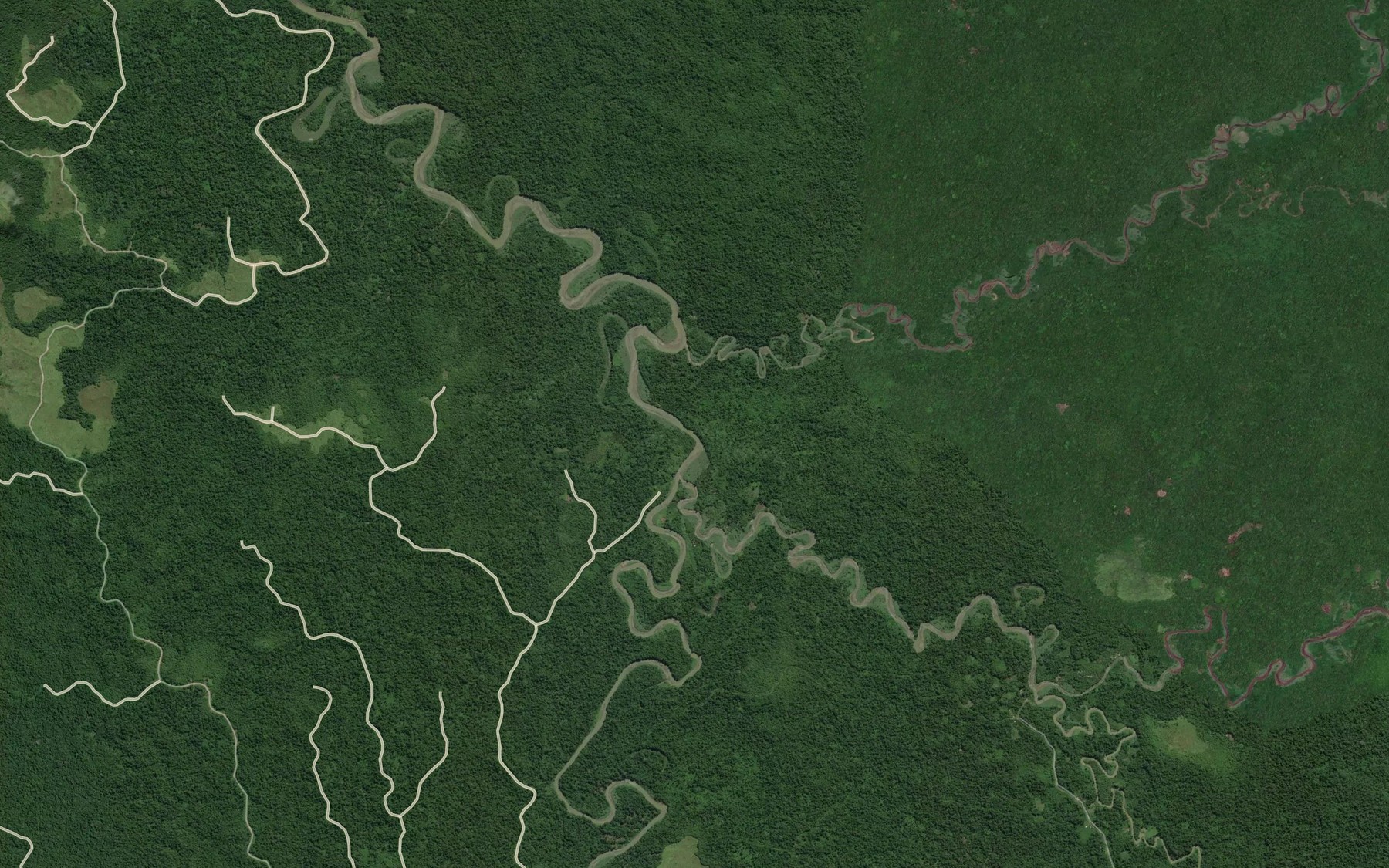 Satellite map of the Numugal River