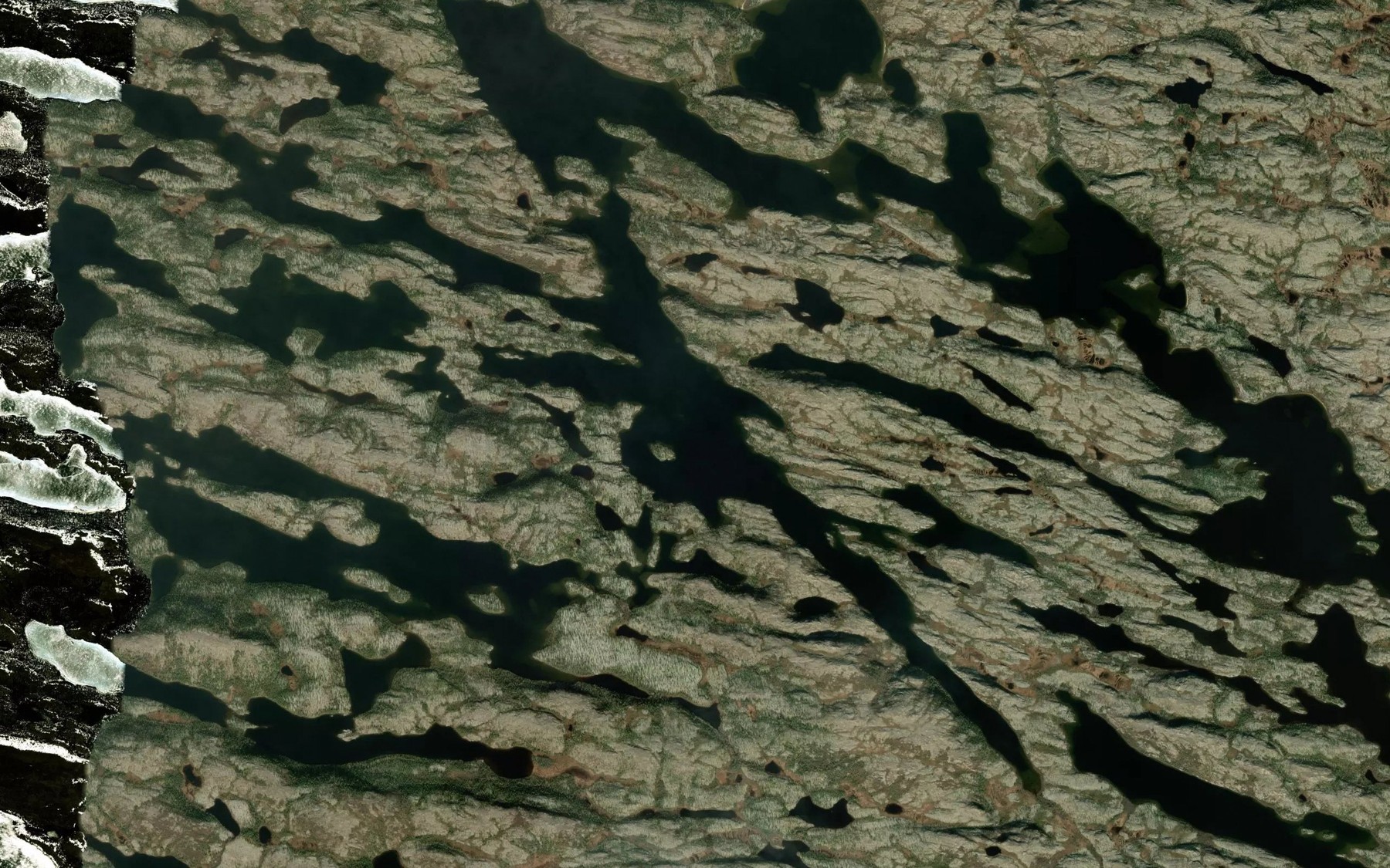 Satellite map of the Lac Chikiskwan