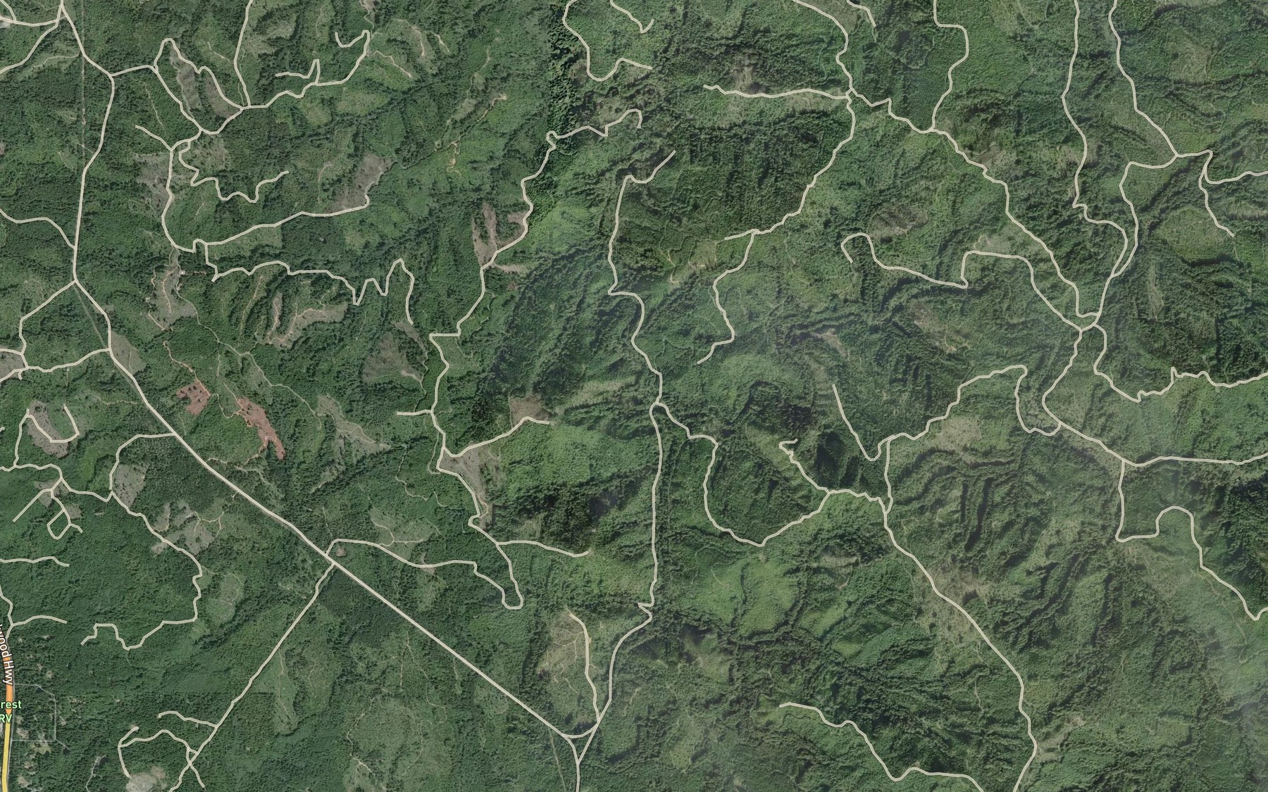 Satellite map of the M Line Creek